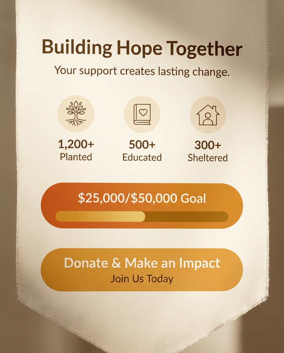 AI-generated Nonprofit Fundraiser made with Nano Banana 2