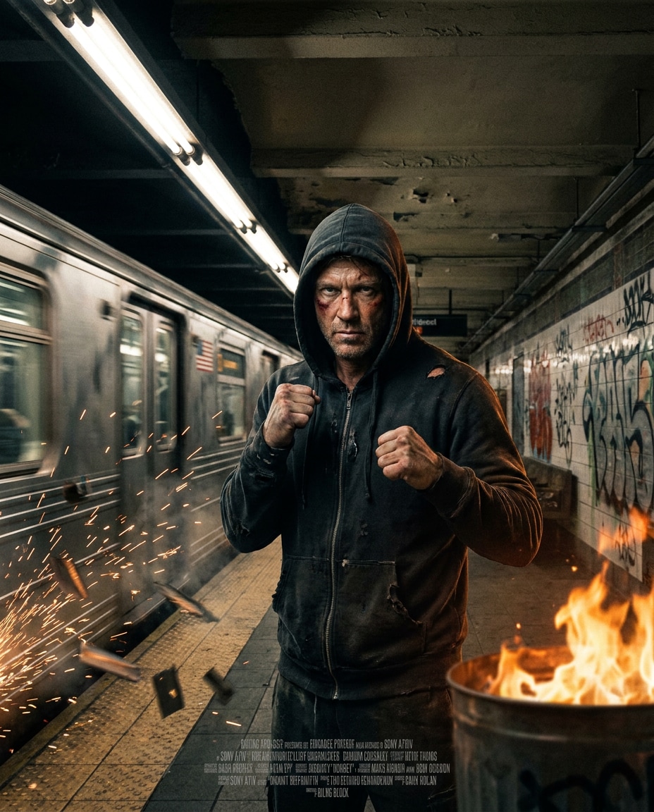 AI-generated Subway Sparks Action Poster made with Nano Banana 2