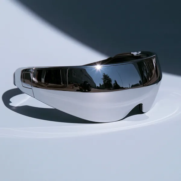 AI-generated Futuristic VR Visor made with Midjourney