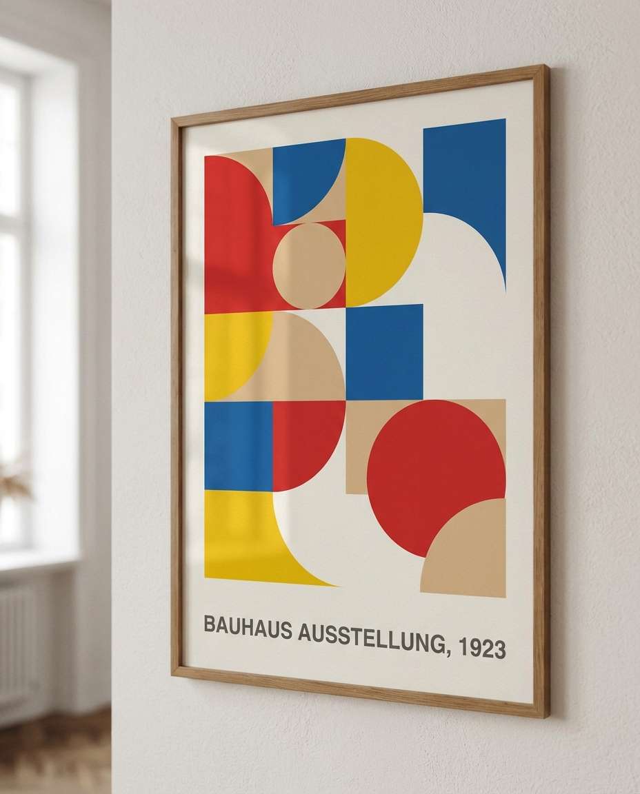 AI-generated Bauhaus Geometry made with Nano Banana Pro