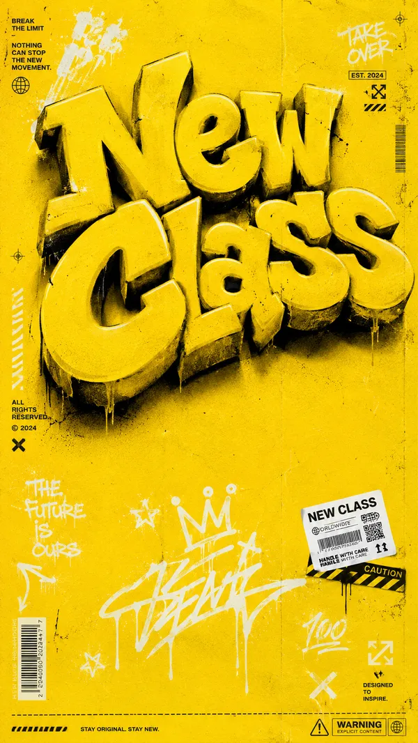 AI-generated Yellow Streetwear T-Shirt Graphic made with GPT Image 2