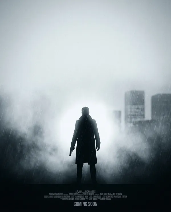 AI-generated Shadow Figure Teaser Poster made with Nano Banana 2
