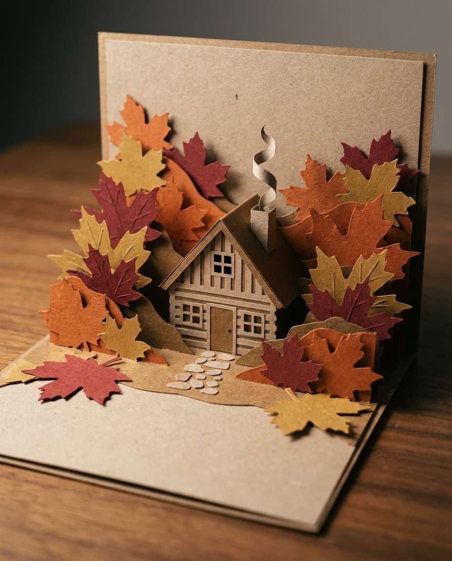 AI-generated Autumn Cabin Layers made with Nano Banana 2