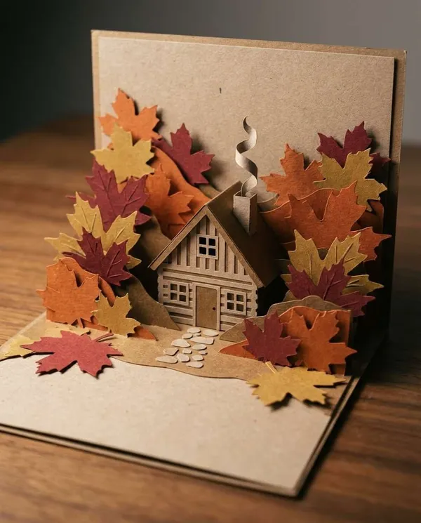 AI-generated Autumn Cabin Layers made with Nano Banana 2