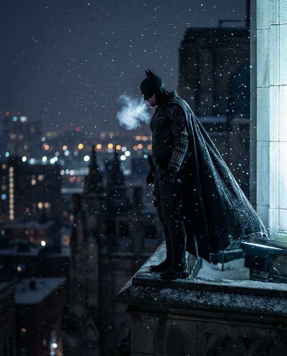 AI-generated Snowy Night Watch made with Nano Banana 2