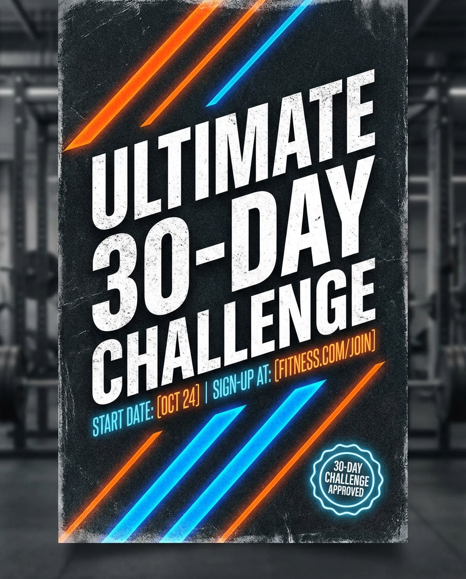 나노바나나 2로 생성한 AI 이미지 Fitness Challenge