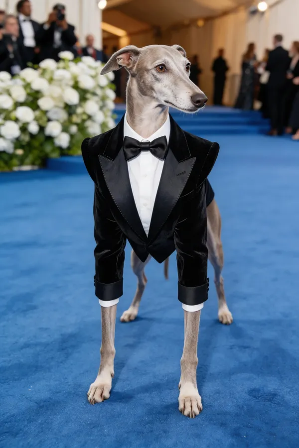 AI-generated Met Gala Theme Pet Red Carpet made with Seedream 5.0 Lite