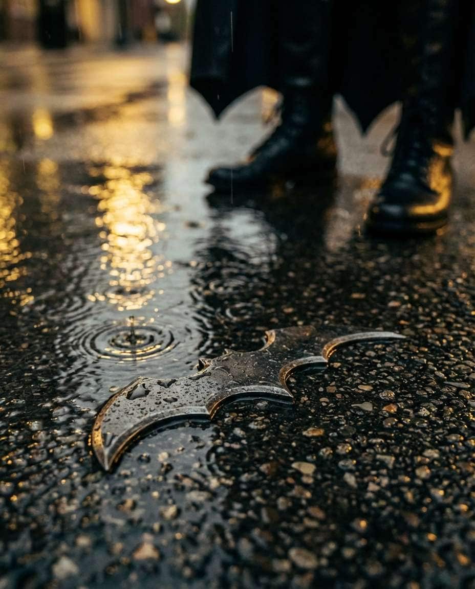 AI-generated Batarang On Asphalt made with Nano Banana 2