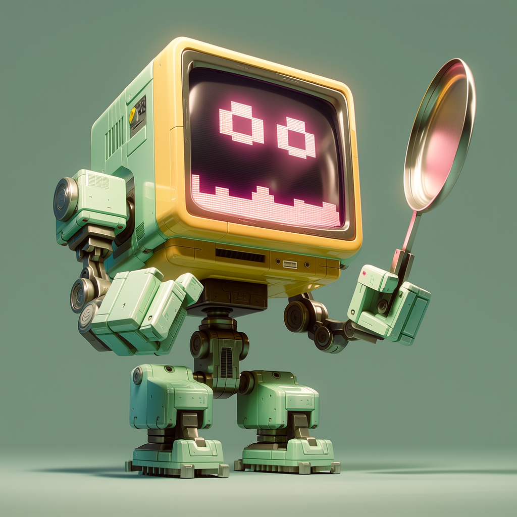 AI-generated Retro-Futuristic Robot Concept Art made with Midjourney