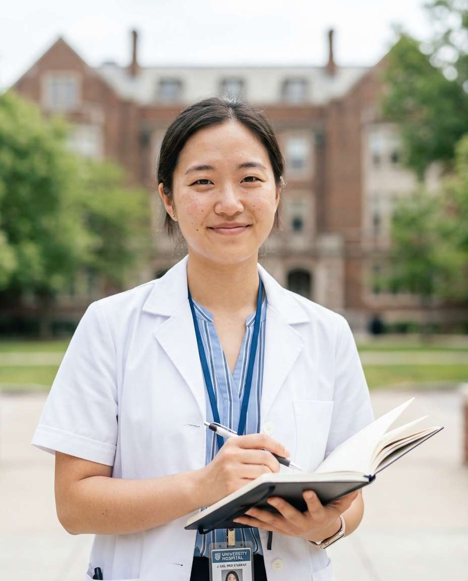 AI-generated Proud Medical Student Portrait made with Nano Banana Pro