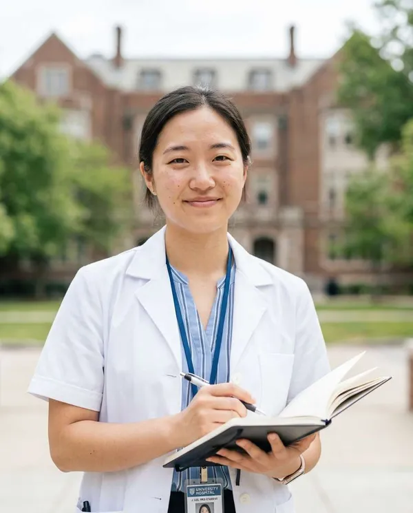 AI-generated Proud Medical Student Portrait made with Nano Banana Pro
