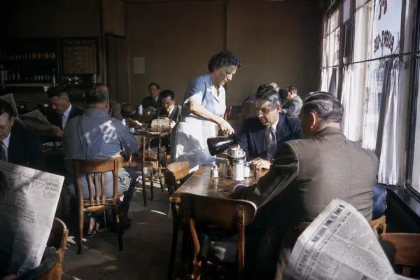 AI-generated 1950s Documentary Cafe Scene made with GPT Image 2