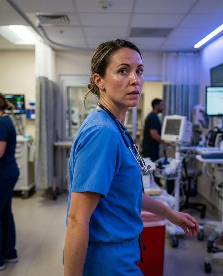 AI-generated Emergency Room Doctor in Action made with Nano Banana Pro