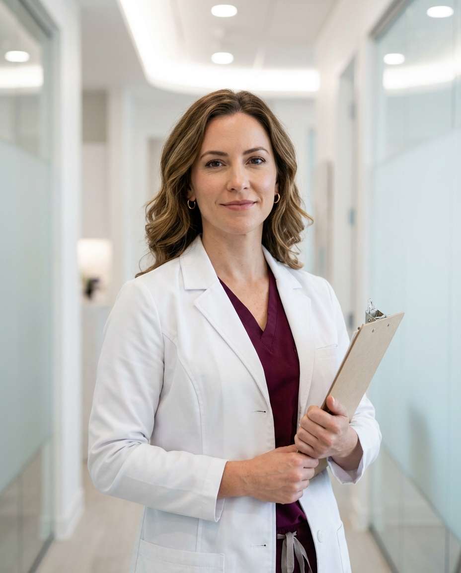 AI-generated Doctor with Clipboard Portrait made with Nano Banana Pro
