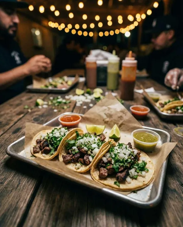 AI-generated Night Market Taco Street Food made with Nano Banana Pro