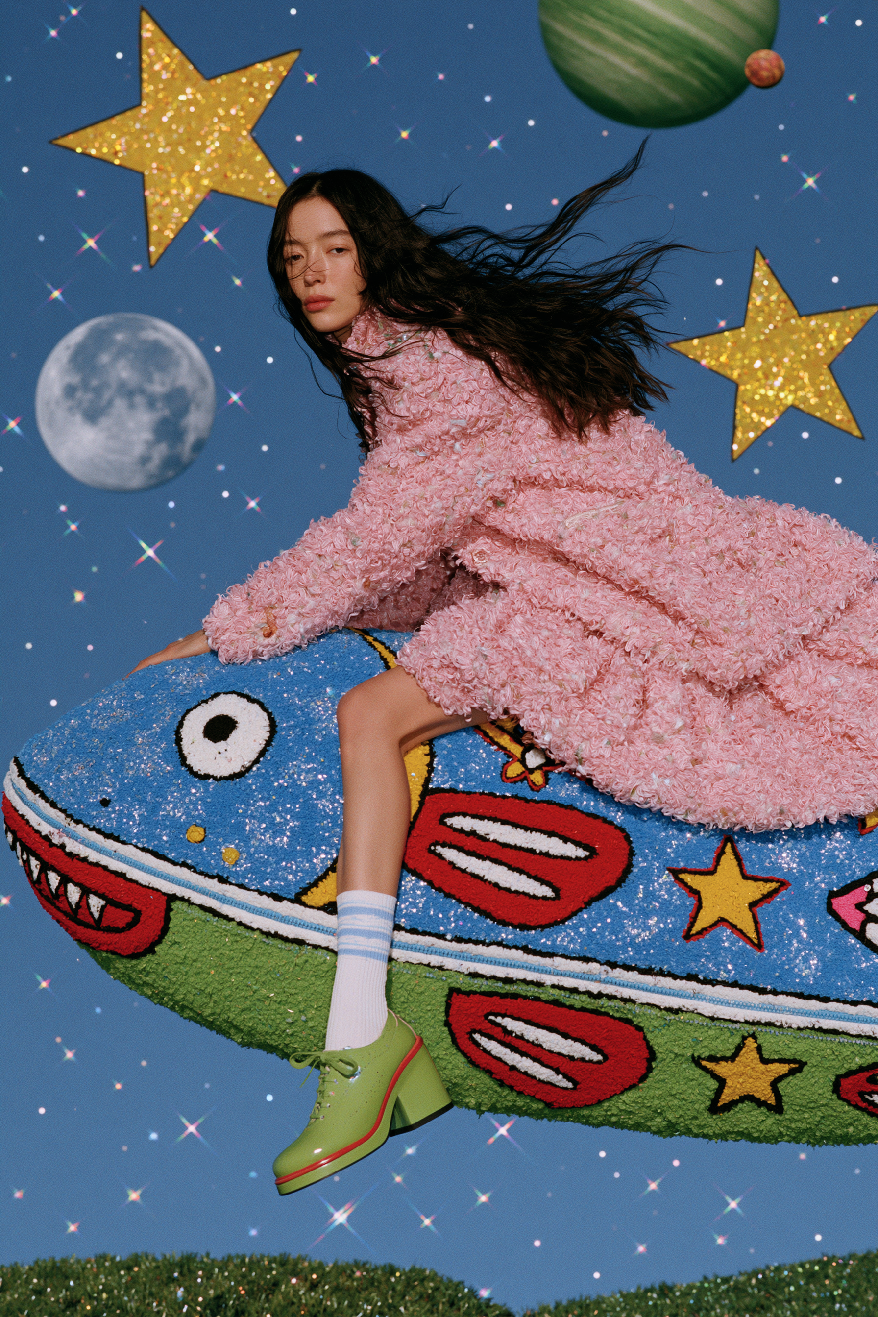 AI-generated Robot Airship Galaxy Fashion Editorial made with Midjourney