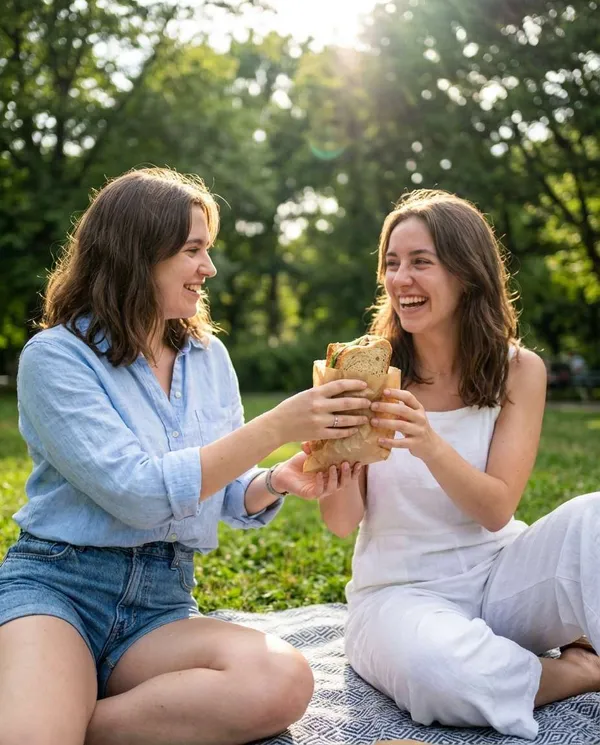 AI-generated Picnic Sandwich Share made with Nano Banana Pro
