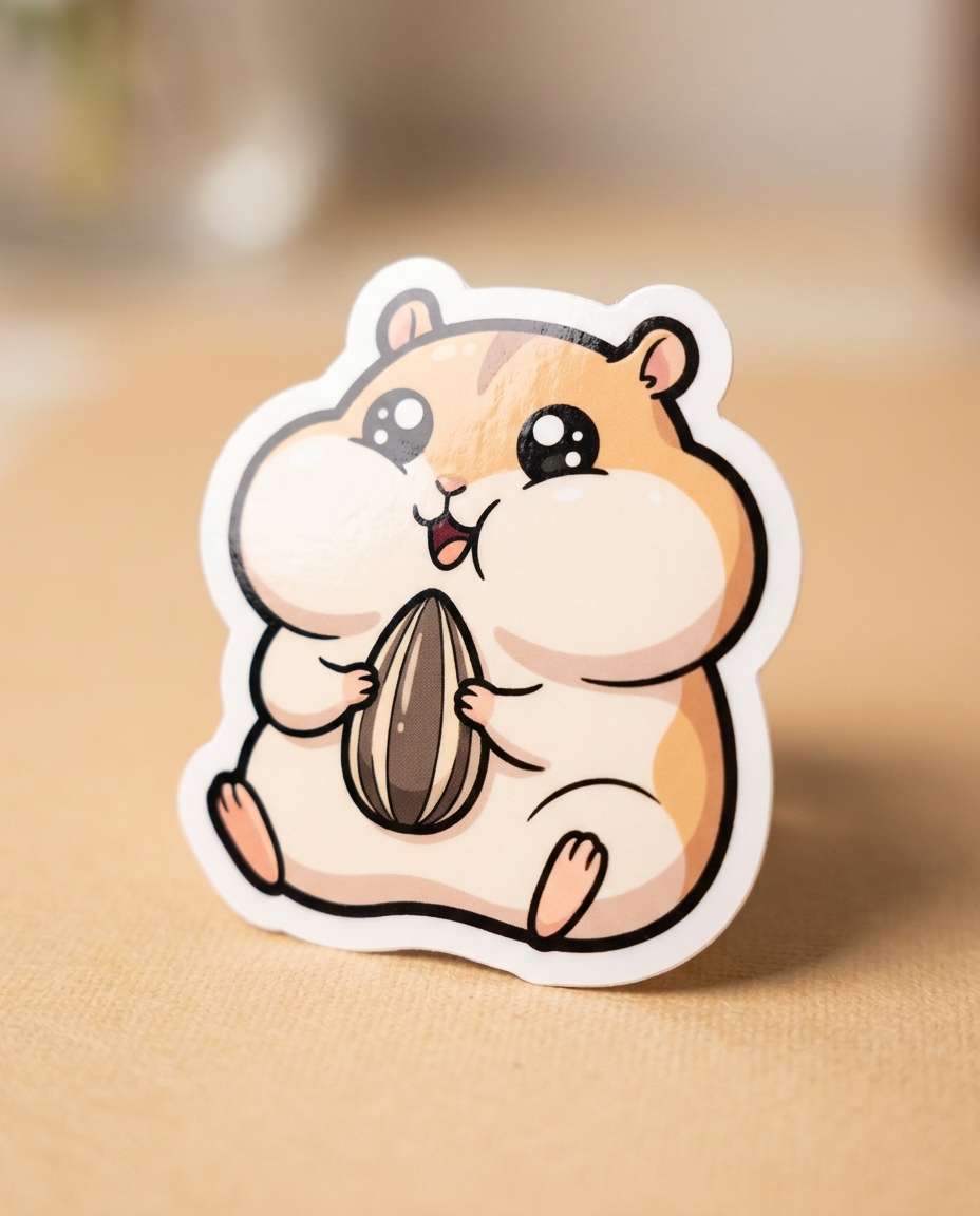 나노바나나 프로로 생성한 해바라기씨 햄스터 스티커