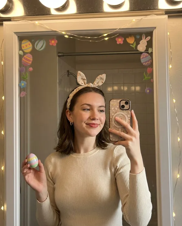 AI-generated Bunny Ears Selfie made with Nano Banana Pro