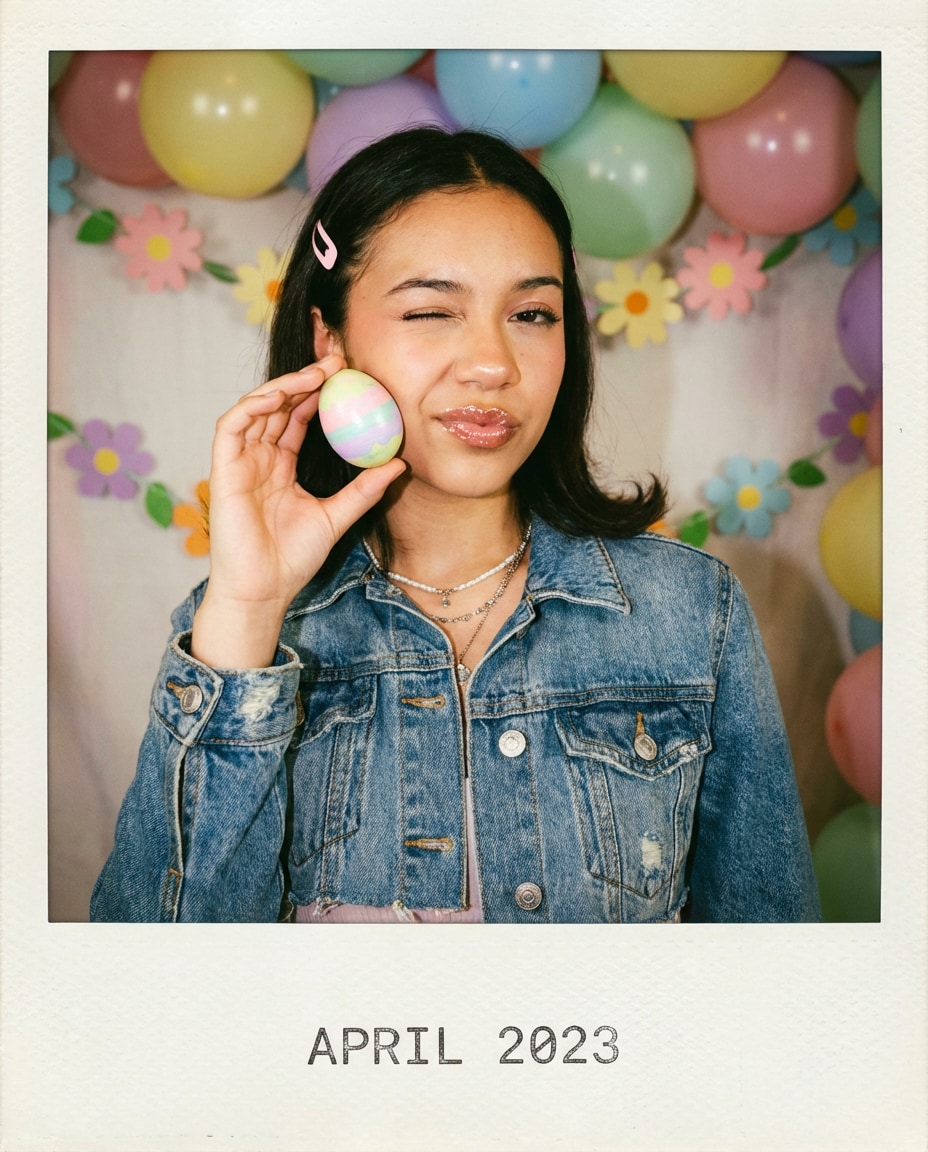 AI-generated Polaroid Easter Vibe made with Nano Banana Pro