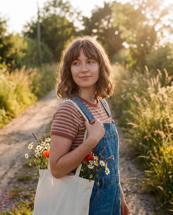 AI-generated Vintage Film Wildflowers made with Nano Banana Pro