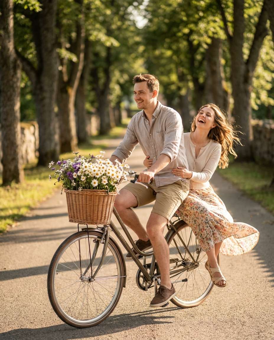 AI-generated Bike Basket Flower Ride made with Nano Banana Pro