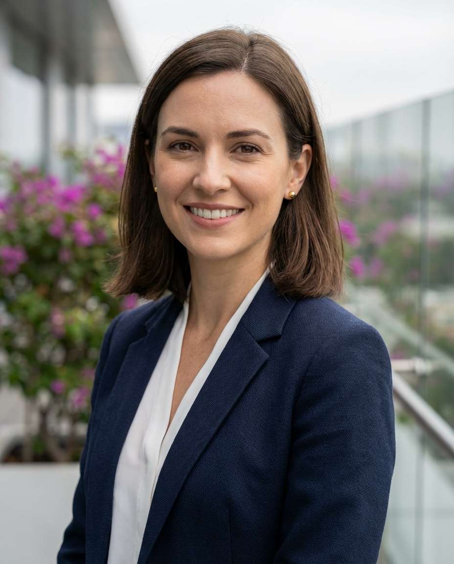 AI-generated Bougainvillea LinkedIn Headshot made with Nano Banana Pro
