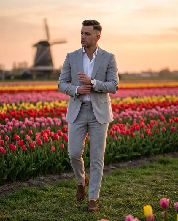 AI-generated Luxury Tulip Garden Stroll made with Nano Banana Pro