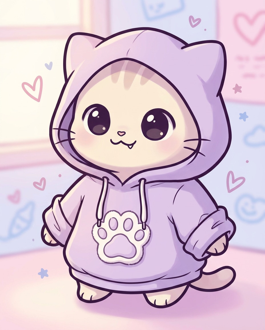 나노바나나 프로로 생성한 후드티 고양이