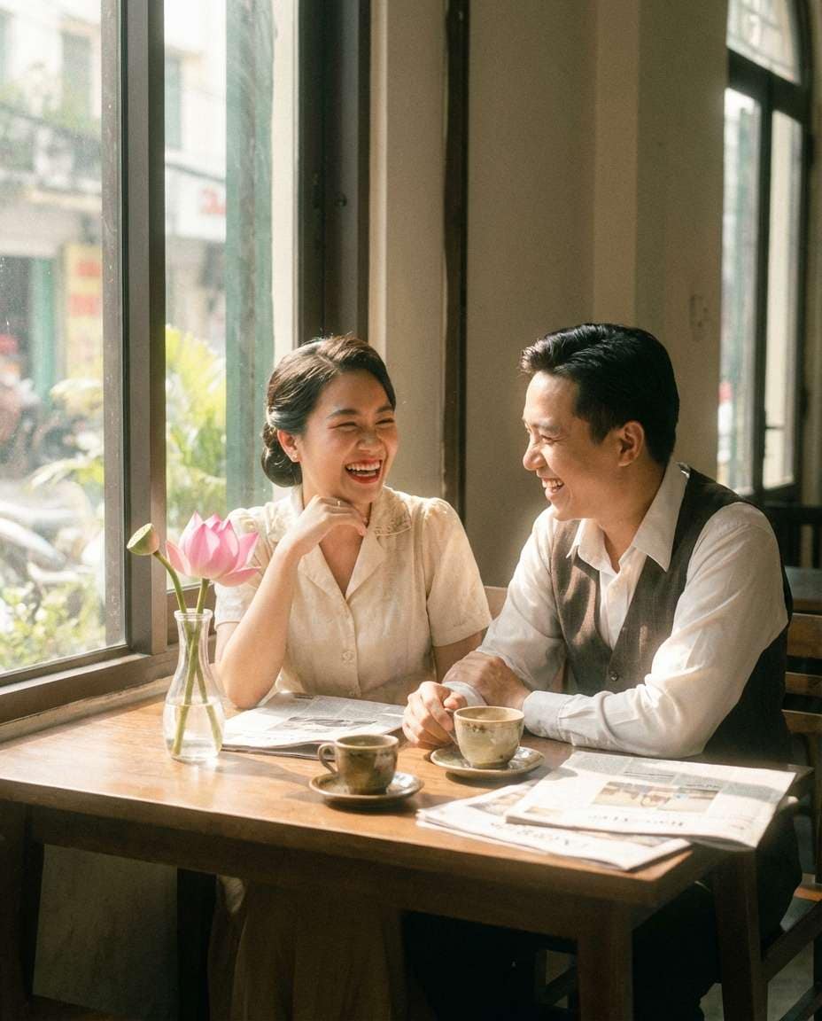 AI-generated Vintage Film Lotus Date made with Nano Banana Pro