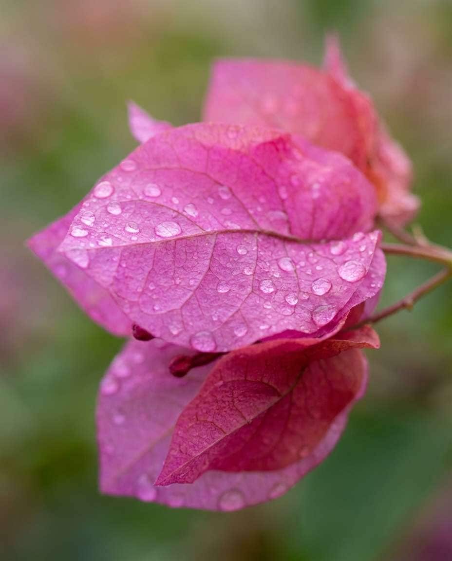AI-generated Dewy Bougainvillea Petals made with Nano Banana Pro