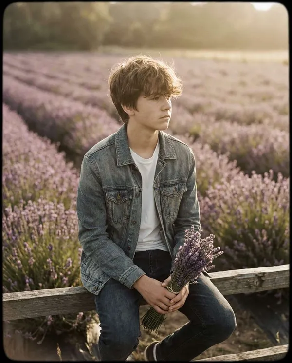 AI-generated Vintage Floral Film Portrait made with Nano Banana Pro