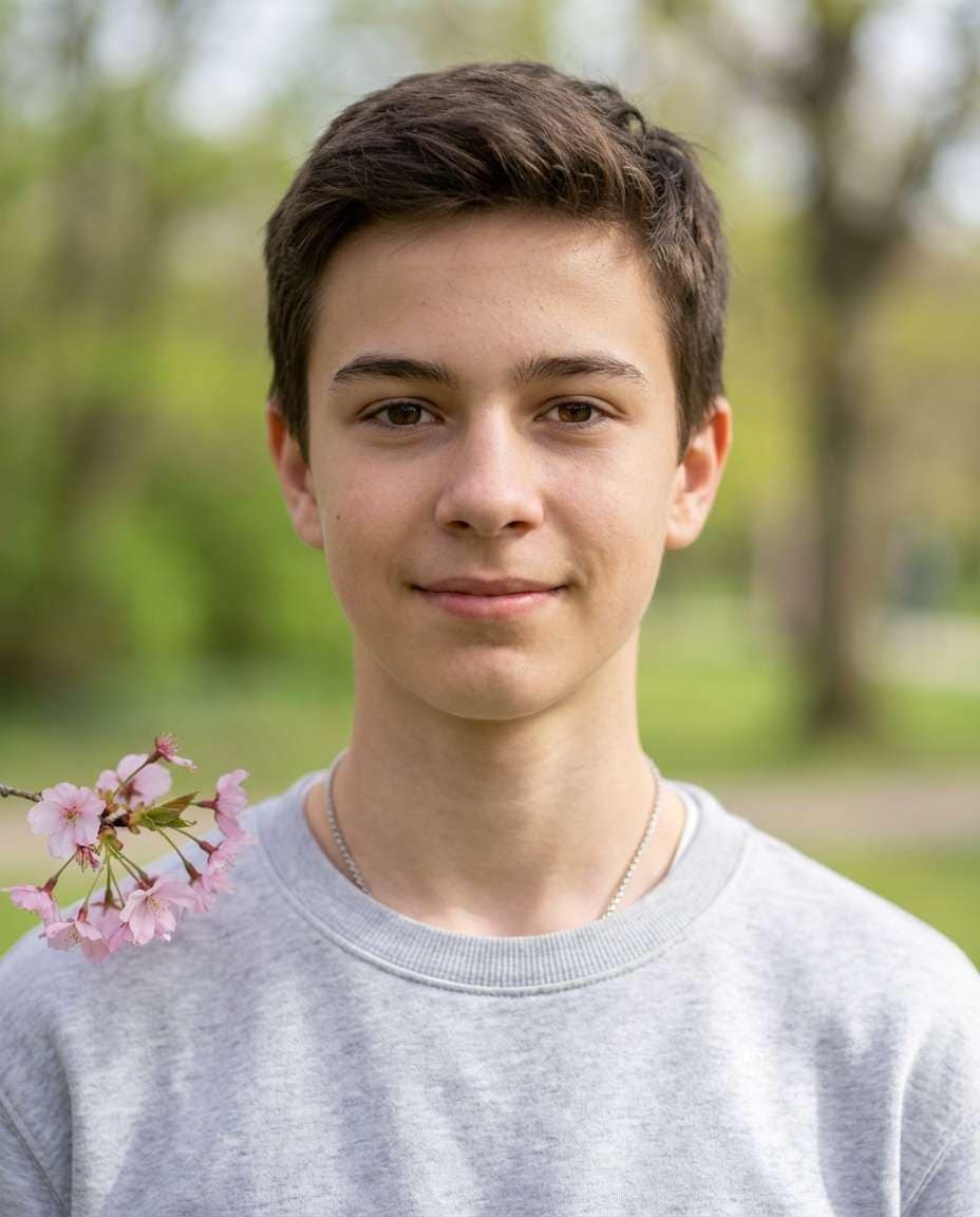 AI-generated Cherry Blossom Soft Headshot made with Nano Banana Pro