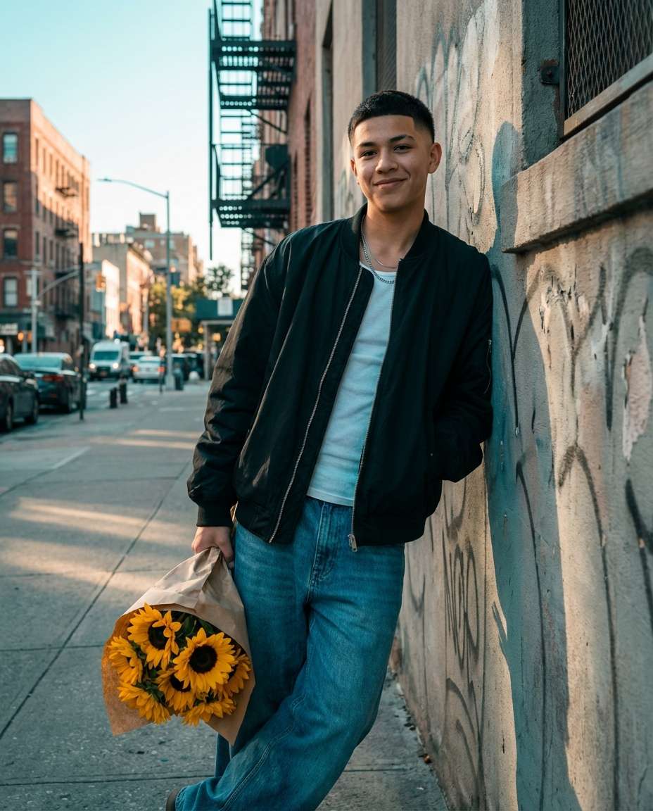 AI-generated Urban Bouquet Street Style made with Nano Banana Pro