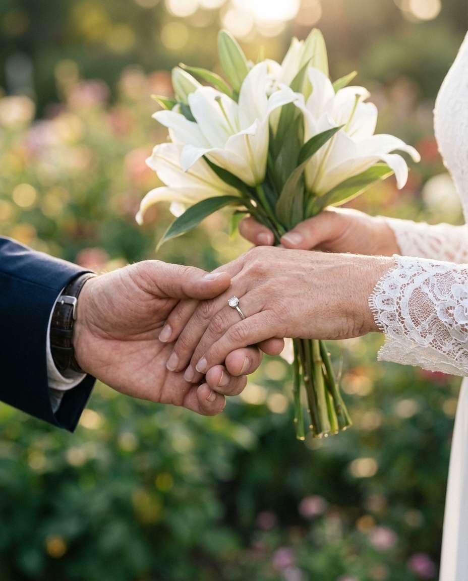 AI-generated Close-up Hands with Flowers made with Nano Banana Pro