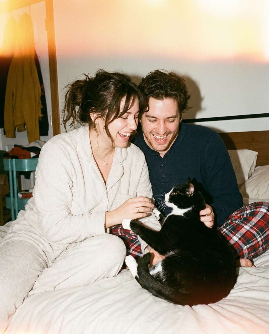 AI-generated Polaroid Film Couple Snapshot made with Nano Banana Pro