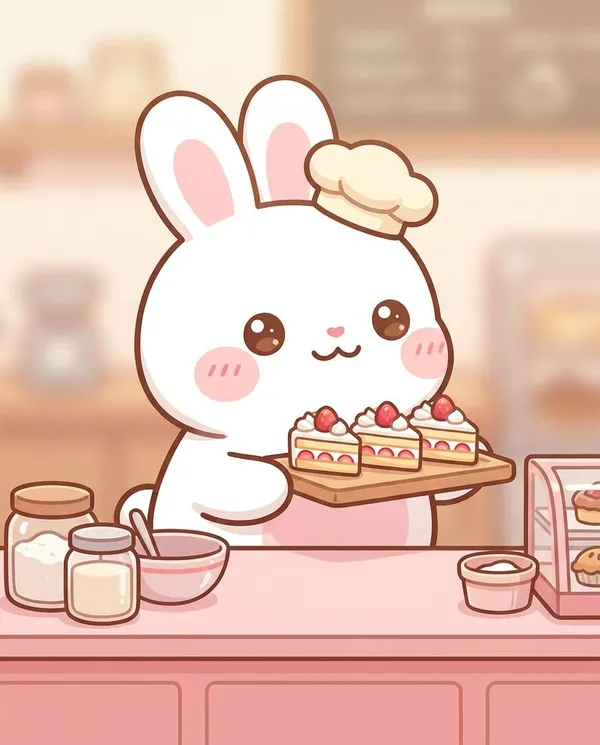AI-generated Bunny Bakery Helper made with Nano Banana Pro