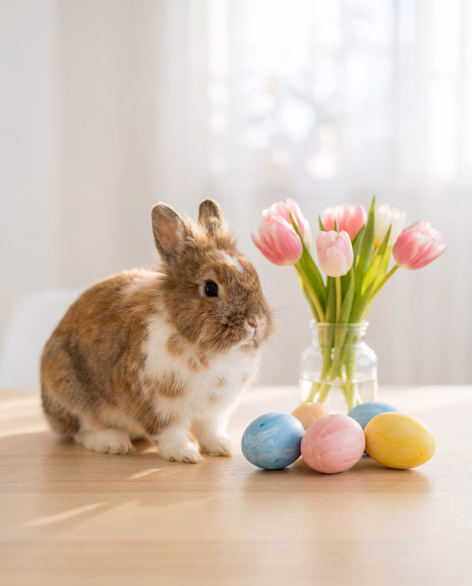 AI-generated Easter Pastel Rabbit made with Nano Banana Pro