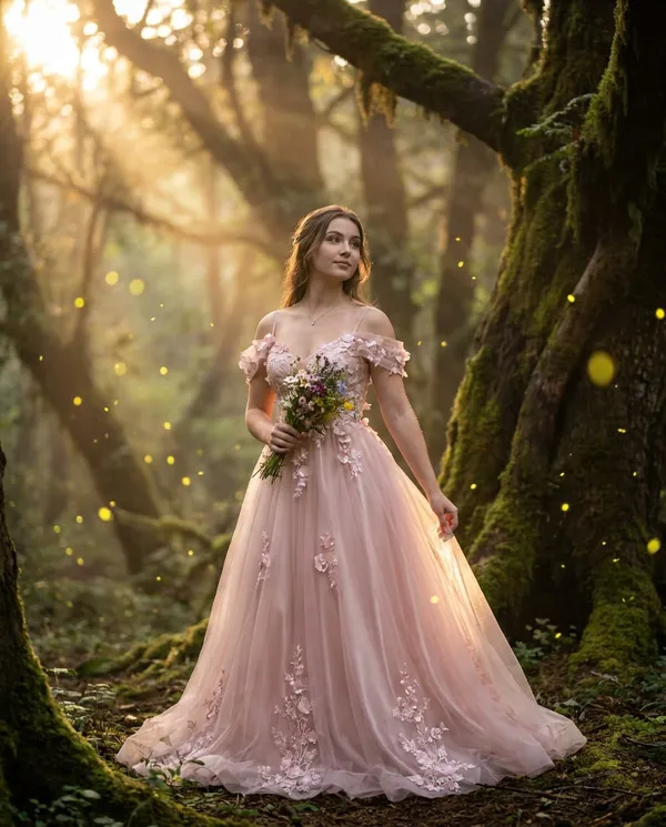 AI-generated Enchanted Forest Princess made with Nano Banana Pro