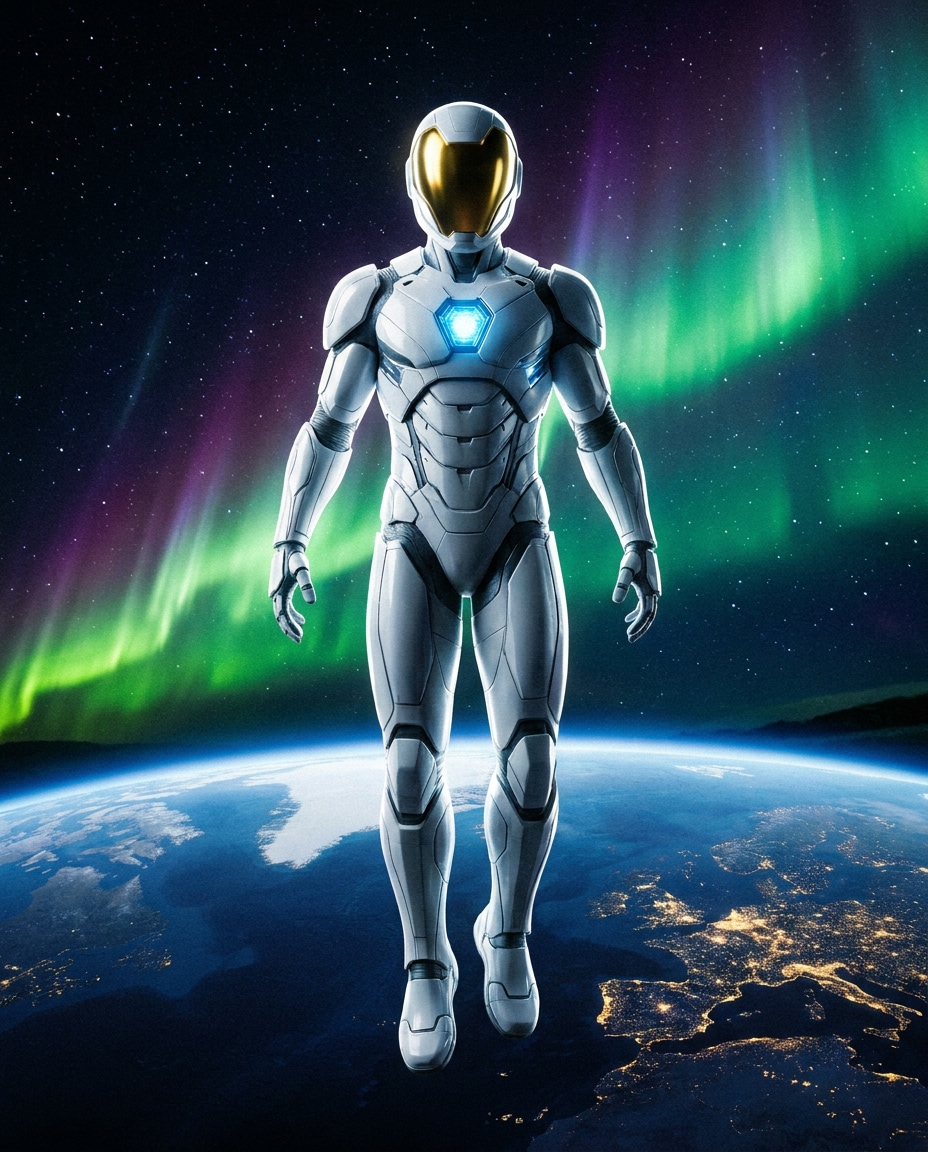 AI-generated Spaceborne Protector made with Nano Banana Pro