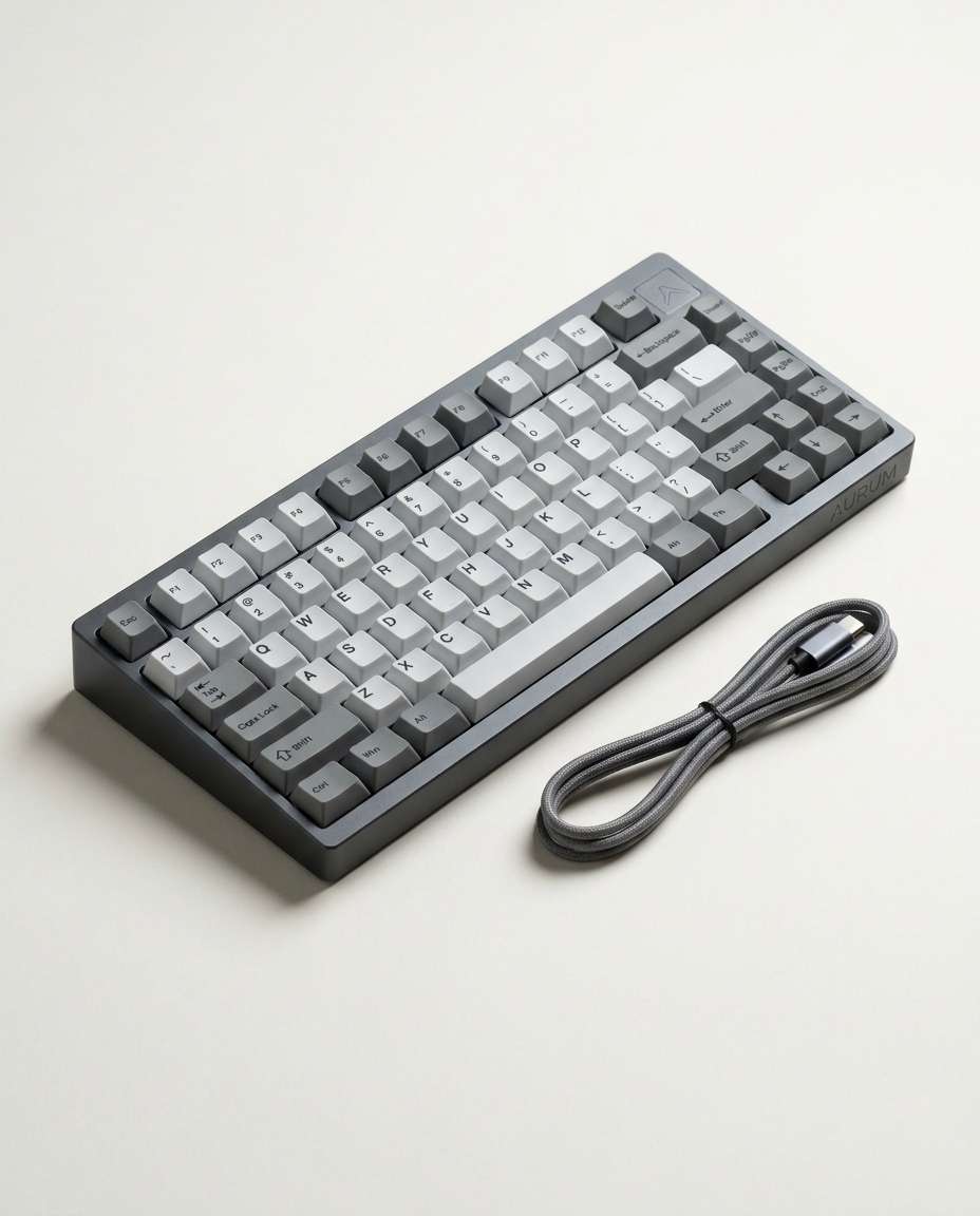 AI-generated Mechanical Keyboard Studio Product Photo made with Nano Banana Pro