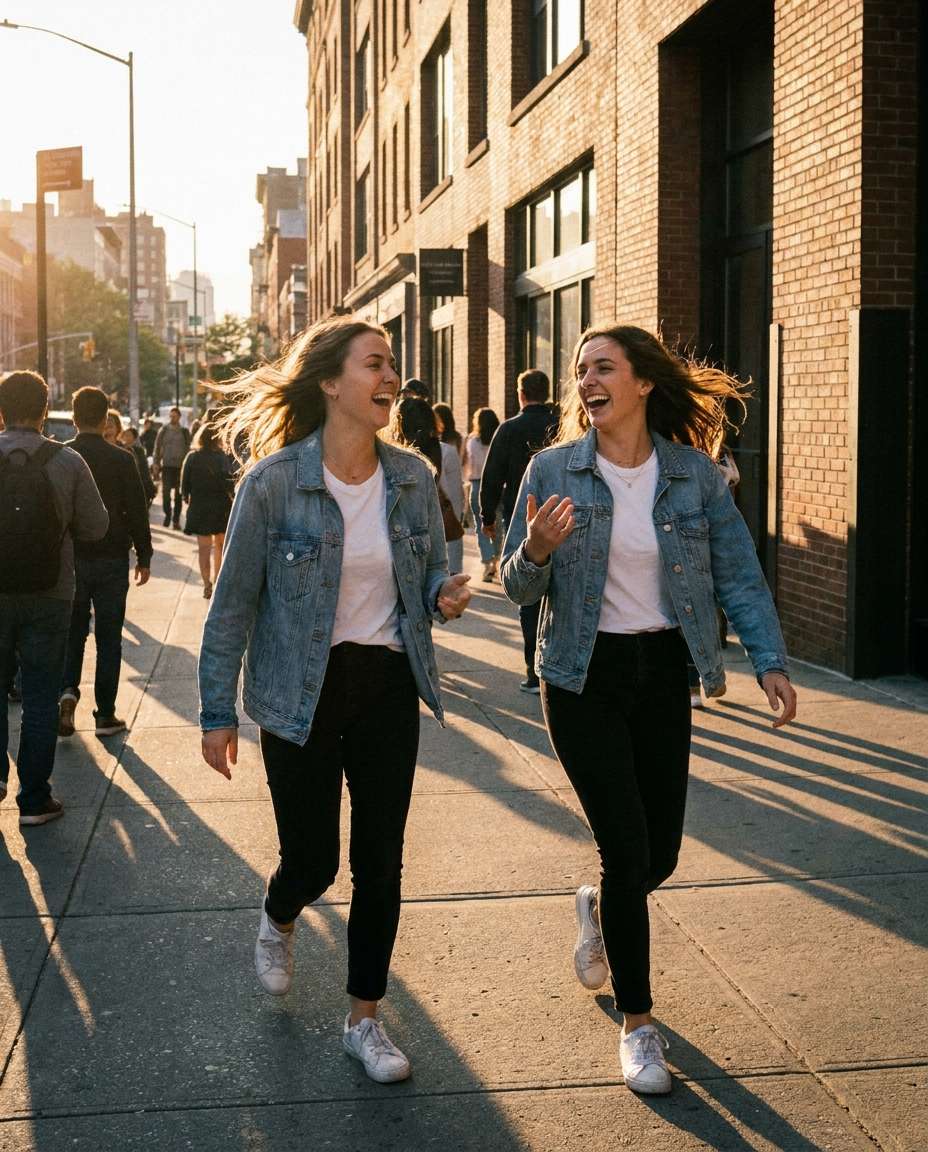 AI-generated Shoulder-Level Candid Moment made with Nano Banana Pro