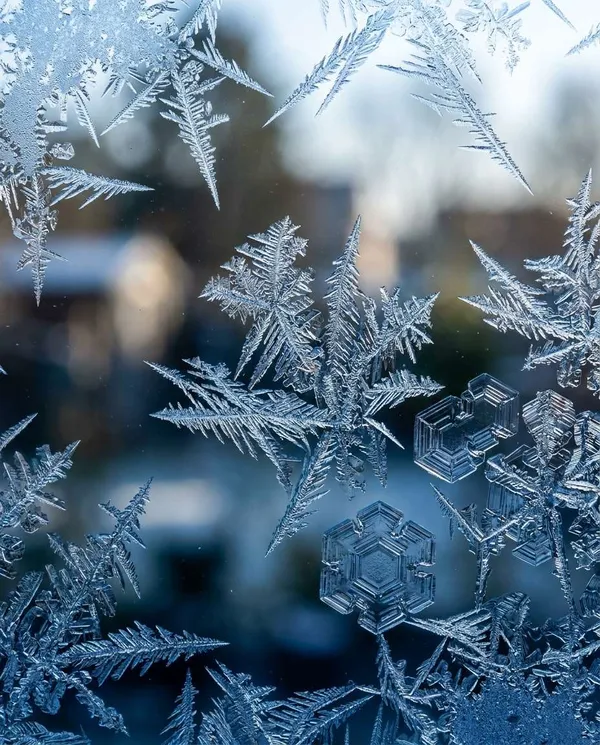 AI-generated Ice Crystal Macro made with Nano Banana Pro