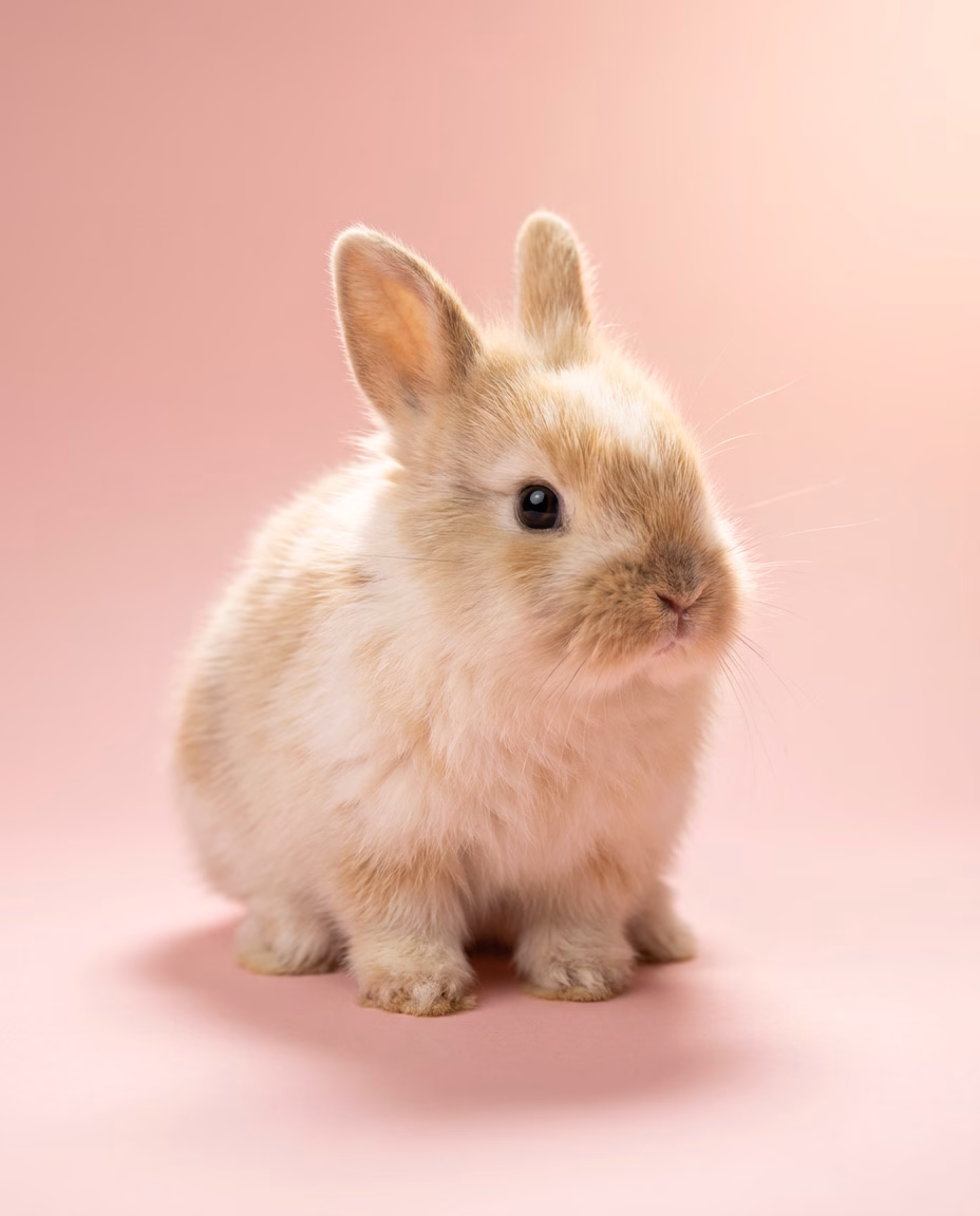 AI-generated Pastel Rabbit Studio Portrait made with Nano Banana Pro
