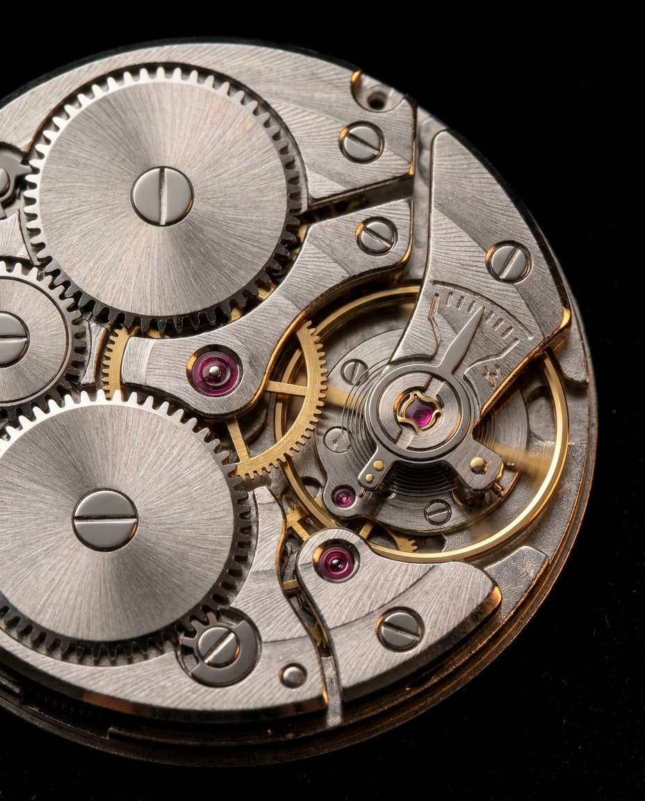 AI-generated Watch Gearwork Macro Macro Detail made with Nano Banana Pro
