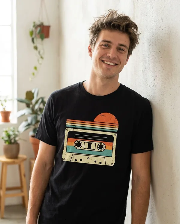 AI-generated Black T-Shirt Ecommerce Mockup made with Nano Banana Pro