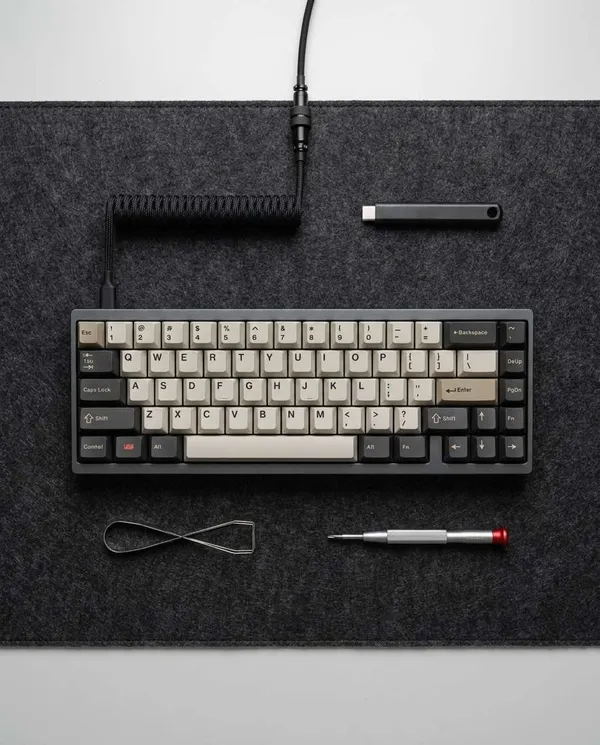 AI-generated Keyboard Accessories Top-Down Flat Lay made with Nano Banana Pro