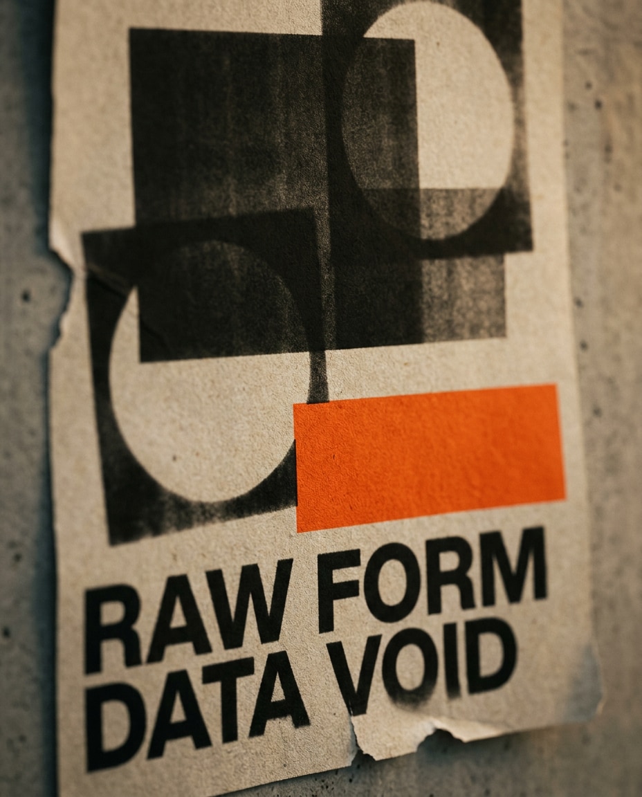 AI-generated Brutalist Shapes Poster made with Nano Banana Pro