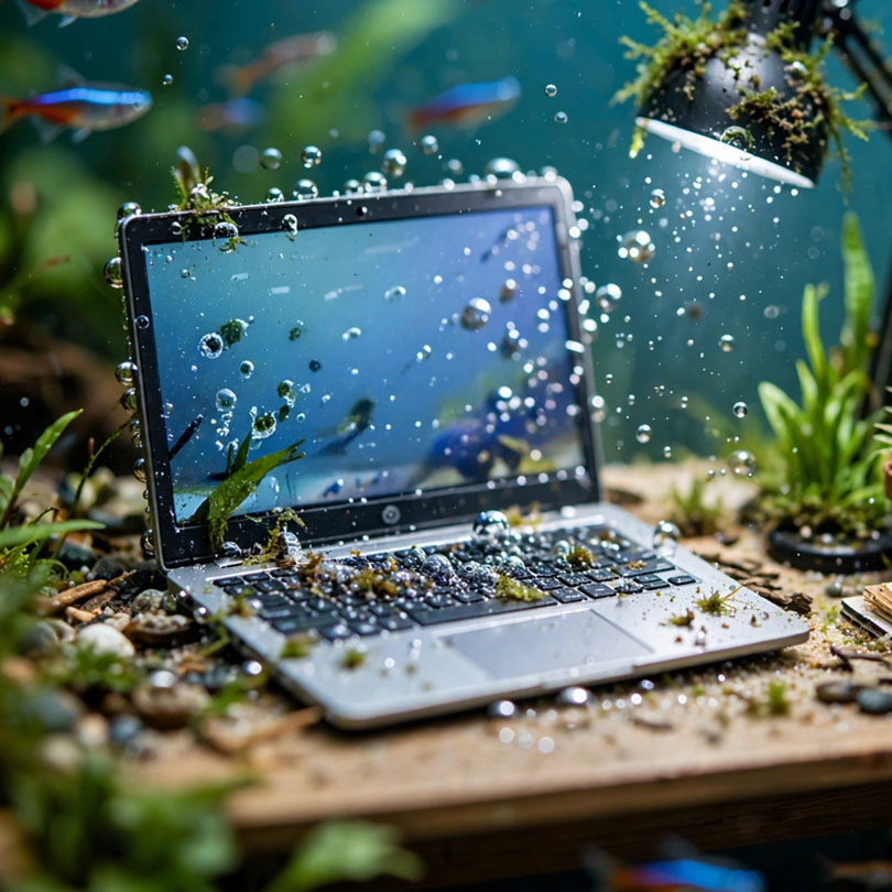 AI-generated Room as an Aquarium made with Meta Muse Image